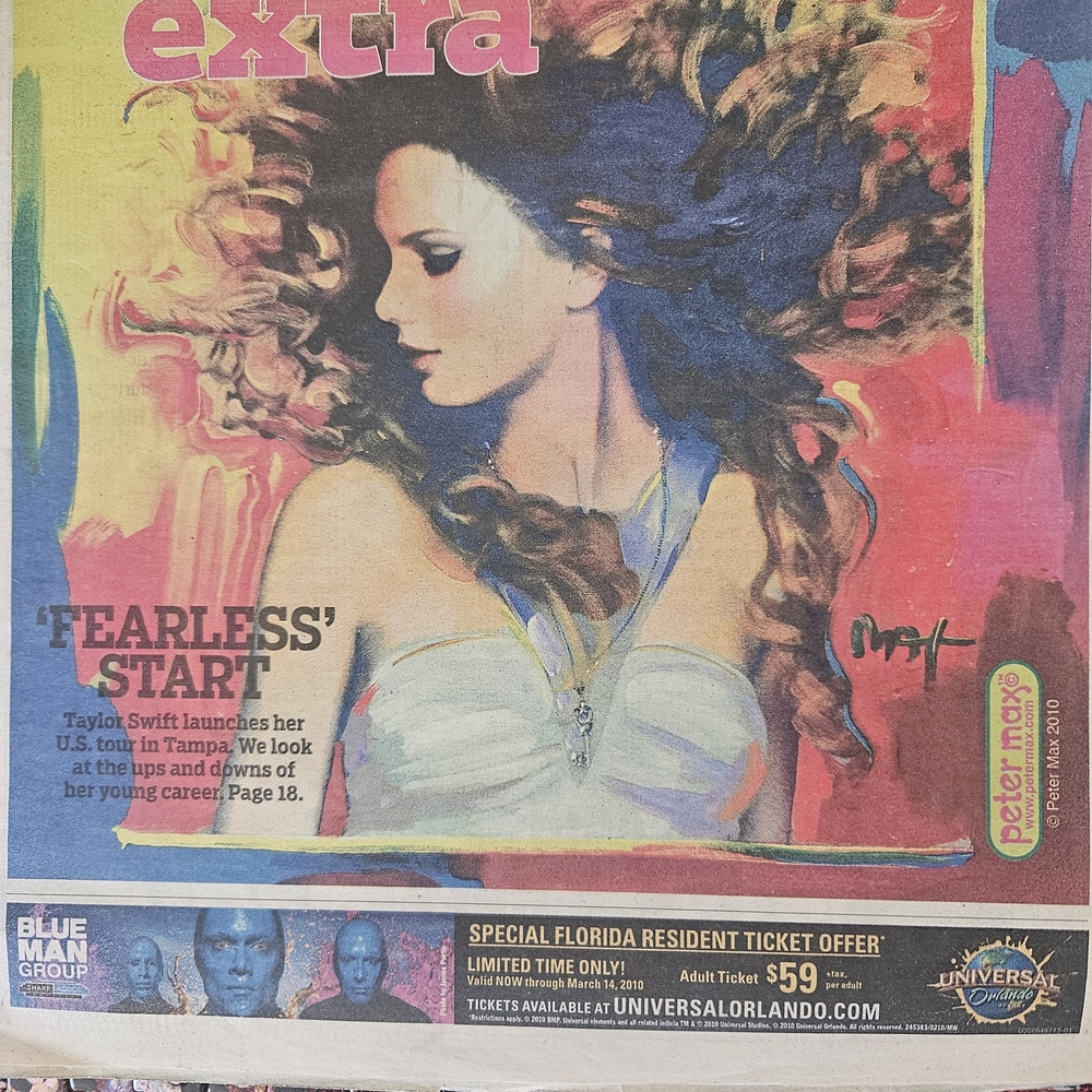 Peter Max Vibrant Taylor Swift Art Print